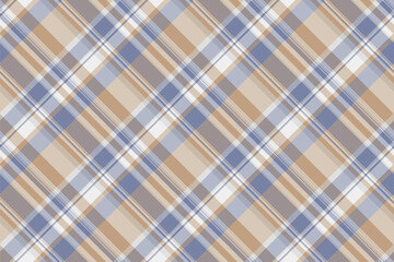 Surface fabric vector background, realistic pattern plaid textile. Apparel seamless tartan texture check in pastel and light colors.