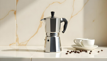 stainless steel  stovetop maker coffee espresso beans
