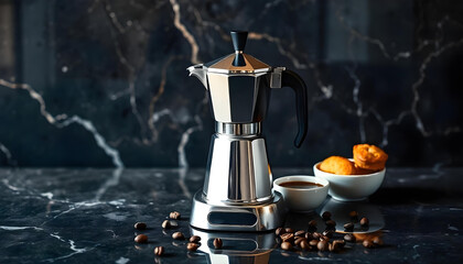 stainless steel  stovetop maker coffee espresso beans