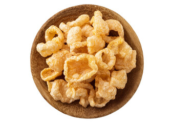 Pork rind isolated on transparent or white background