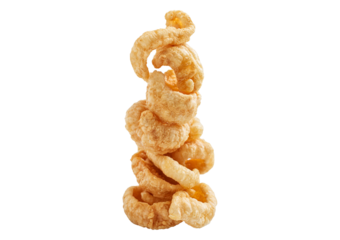 Pork rind isolated on transparent or white background