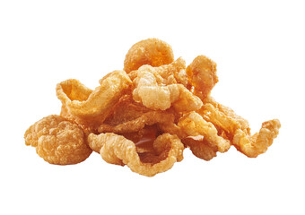 Pork rind isolated on transparent or white background