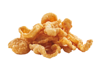 Pork rind isolated on transparent or white background