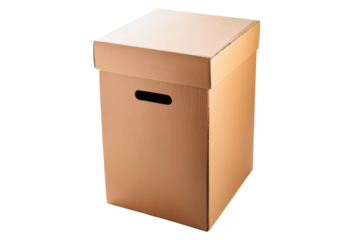 Storage box isolated on transparent or white background