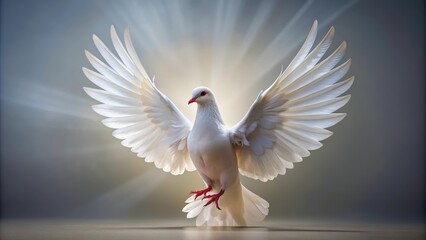 Obraz premium white dove in flight