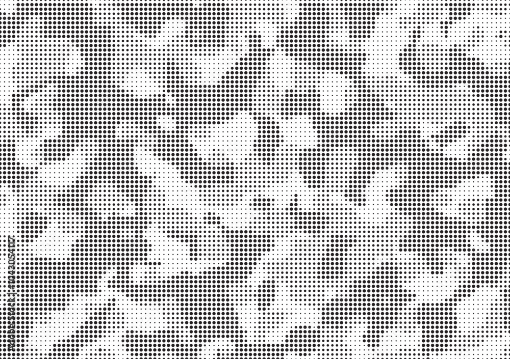 Aufkleber Abstract halftone background. Military camouflage effect dot seamless pattern texture. Dotted background as design element.