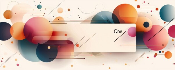 Obraz premium Abstract artistic poster with colorful shapes and sleek modern design on a white background for creative projects