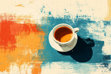 National Espresso Day. November 23. Holiday illustration.