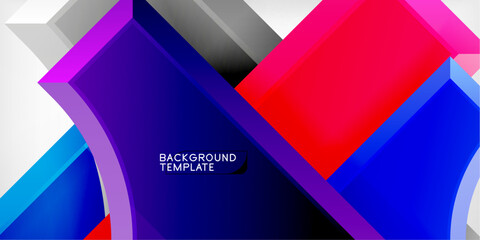 Arrow with round elements. Color geometric shapes background. Vector Illustration For Wallpaper, Banner, Background, Card, Book Illustration, landing page