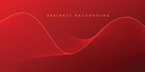 Abstract background design modern red and gold geometric elements vector illustration