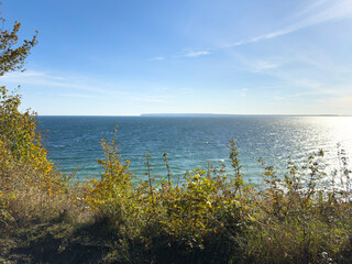 View of the Baltic Sea on the island of Rügen at Cape Arkona