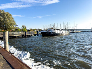 Fototapeta premium Port of Breege on the island of Rügen on the Baltic Sea in Germany