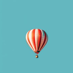 Obraz premium Colorful Hot Air Balloon in Clear Sky