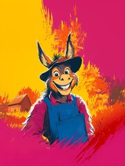 Anthropomorphic animal farmer 