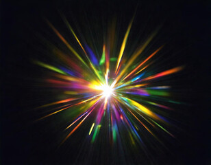 Cosmic Burst A vibrant explosion of color against a dark backdrop, evoking a sense of energy, power, and the boundless possibilities of the universe.  