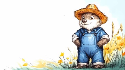 Anthropomorphic animal farmer 