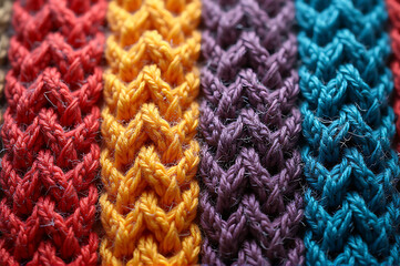 Colorful Braided Yarn Textiles