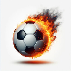 soccer ball in fire