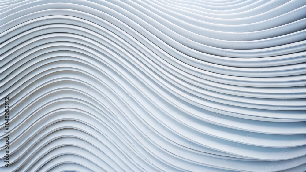 Poster plastic decorative panels. finishing plates. white silver soft wavy universal background for busines