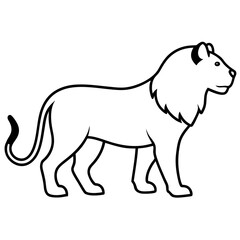 Obraz premium Lion Hand-Drawn Illustration Design.