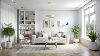 Fototapeta premium modern living room with furniture
