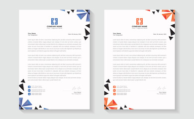 Modern Creative, Clean business style letterhead bundle of your corporate project design. Set to print. modern business letterhead in abstract design. Elegant template design in minimalist. Print A4