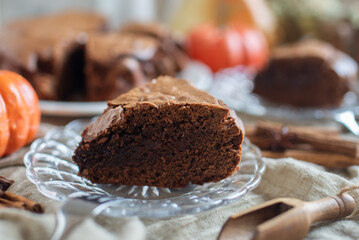 sweet home made Chocolate pumpkin sweet pie