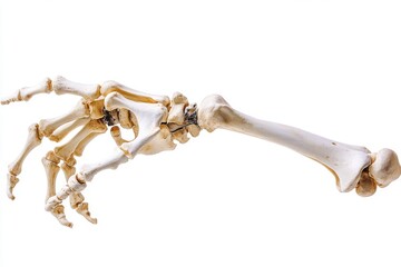 Detailed human hand skeleton bones close up