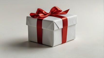 Fototapeta premium christmas red gift box
