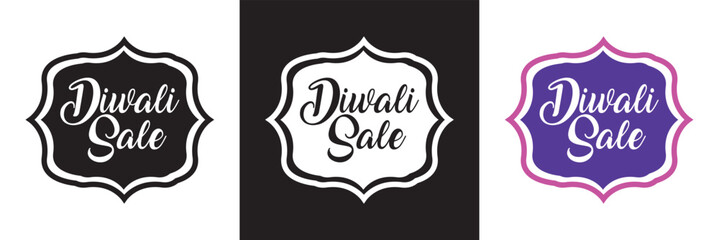 Diwali festival poster, Diwali Sale banner, Diwali background design with lights, lanterns, candles and flowers. Vector illustration isolated on white and black  background. EPS 10