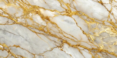 Obraz premium gold and white marble wall with gold streaks