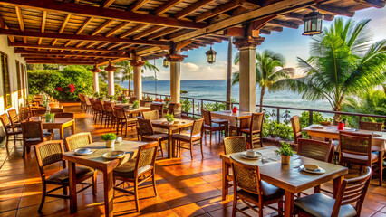 Fototapeta premium restaurant on the beach