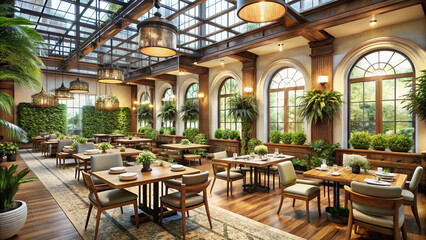 Fototapeta premium interior of restaurant