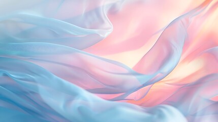 Obraz premium Closeup of rippled silk fabric in pink and blue colors
