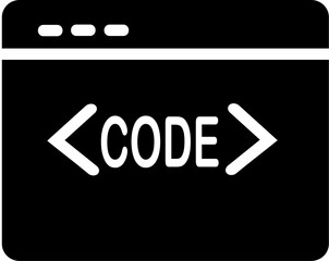 Web coding icon. Programming, coding vector icon. Replaceable vector design.