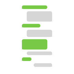 Obraz premium Chatting SMS message bubbles, speech bubbles for creating dialogues. Compose dialogues using your text to the template bubble.