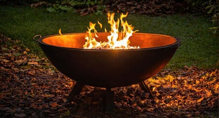 fire against nature background