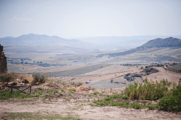 landscape of the mountains in Sicily