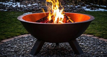 fire against nature background