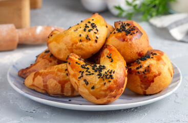 From Turkish cuisine; moon pastry is delicious - Turkish name; ay pogaca or ay coregi