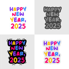 Happy new year 2025. Abstract art