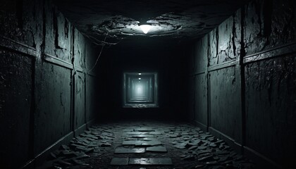 scary liminal space corridor