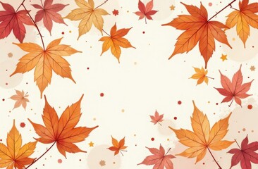 Obraz premium autumn leaves seamless pattern