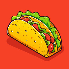 Tacos cartoon illustration