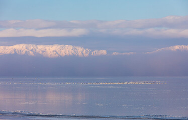 Beysehir Lake and Dedegol Mountain in the background, Konya
