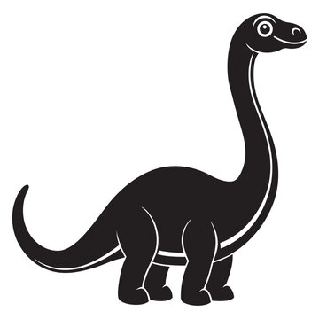 black cartoon dinosaur standing white background