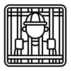 illustration of a person at prison