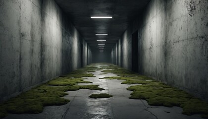 Fototapeta premium scary liminal space corridor