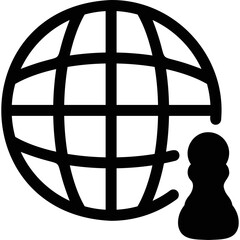 Simple vector icon online chess