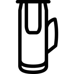 Simple vector icon teapot, thermos